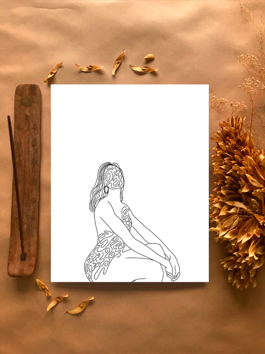 versátil | abstract body line art print - IvelisseDesigns