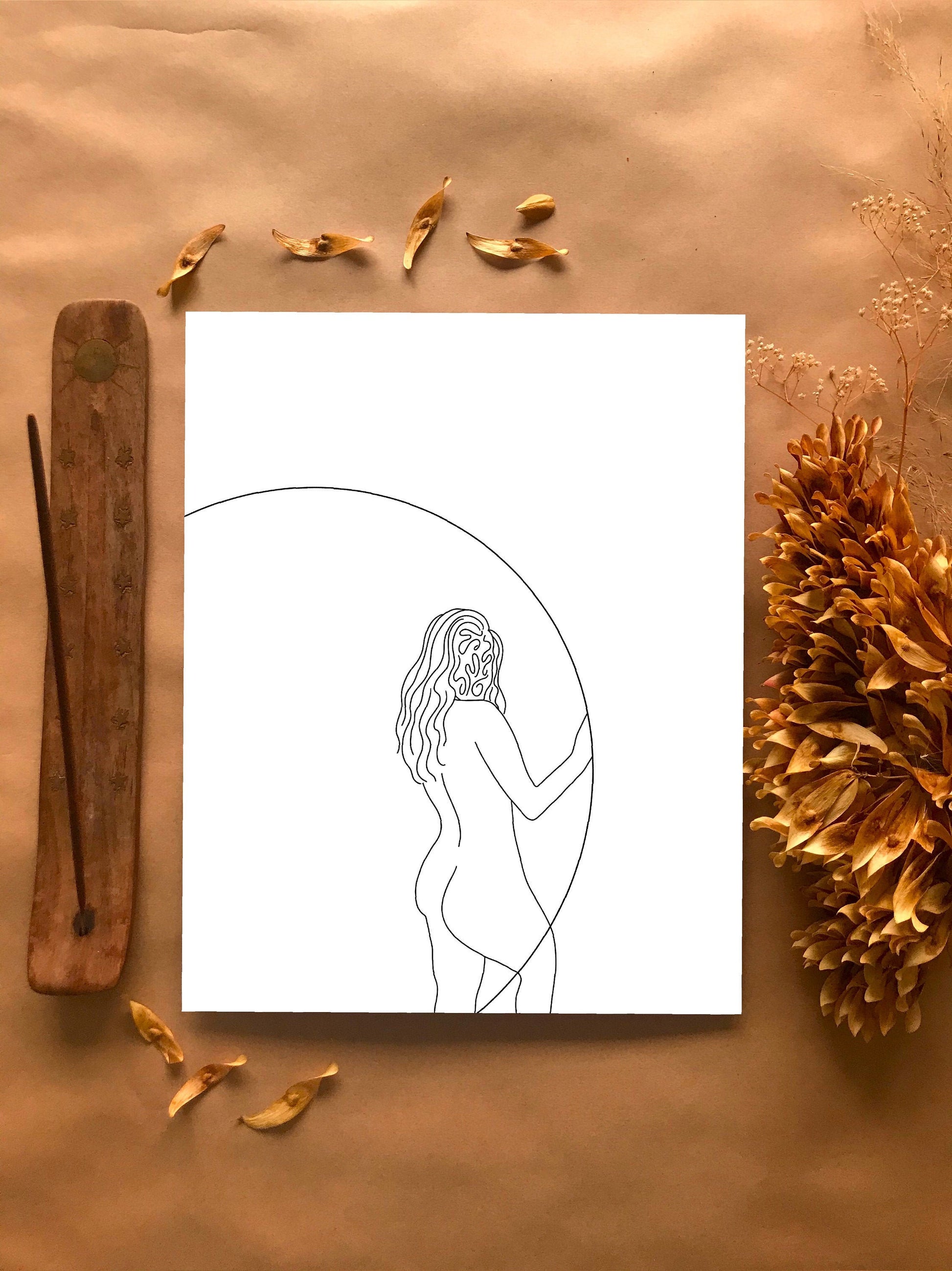 artistica | abstract body line art print - IvelisseDesigns